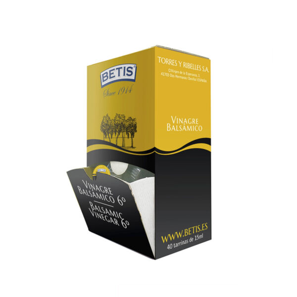 Caja 6 estuches 40 tarrinas x 15 ml. V. Balsamico BETIS