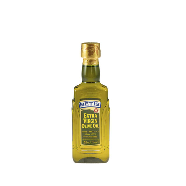 Caja de 12 botellas PET 12 fl oz (355 ml) de aceite de oliva virgen extra BETIS