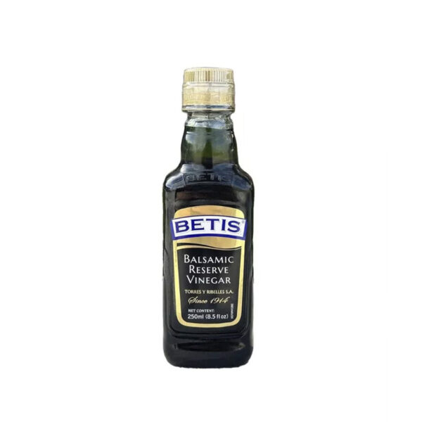 Caja de 12 botellas vidrio de 250 ml de vinagre balsámico BETIS