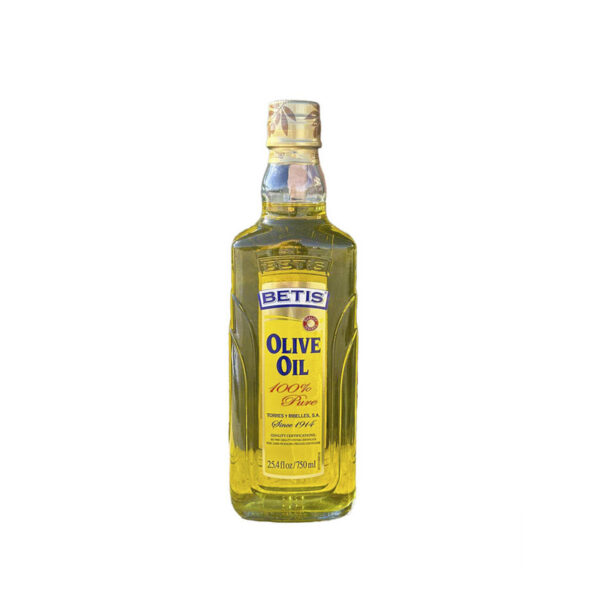 Caja de 12 botellas vidrio de 750 ml de aceite de oliva BETIS