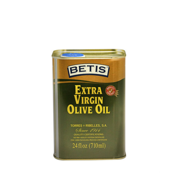 Caja de 12 latas de 24 fl oz (710 ml) de aceite de oliva virgen extra BETIS