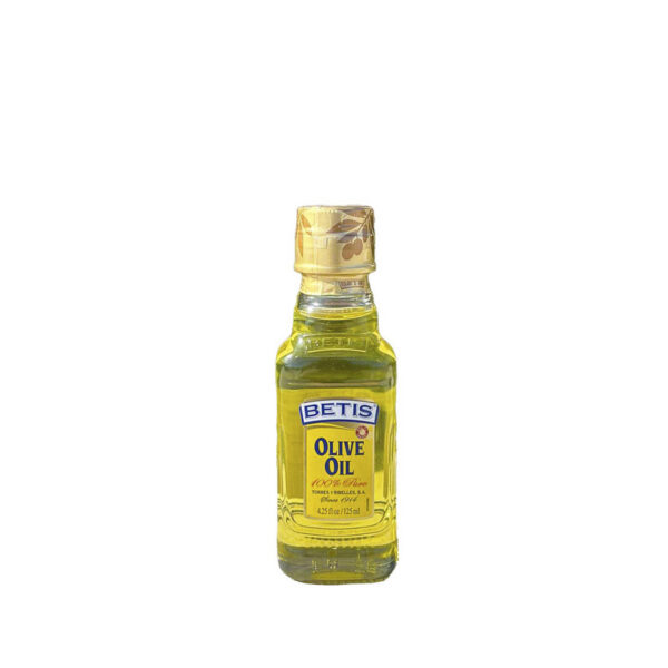 Caja de 24 botellas vidrio de 125 ml de aceite de oliva BETIS