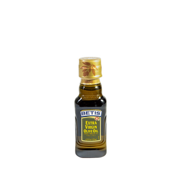 Caja de 24 botellas vidrio de 125 ml de aceite de oliva virgen extra BETIS