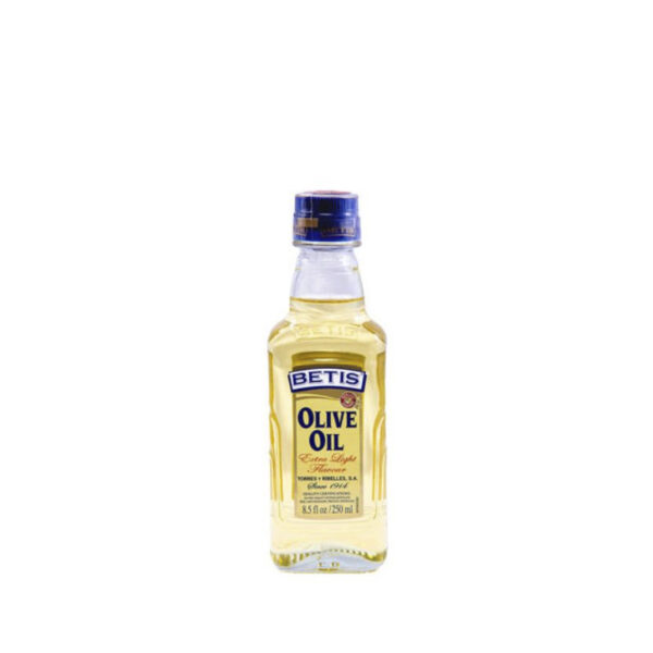 Caja de 24 botellas vidrio de 250 ml de aceite de oliva BETIS "sabor Extra Light"