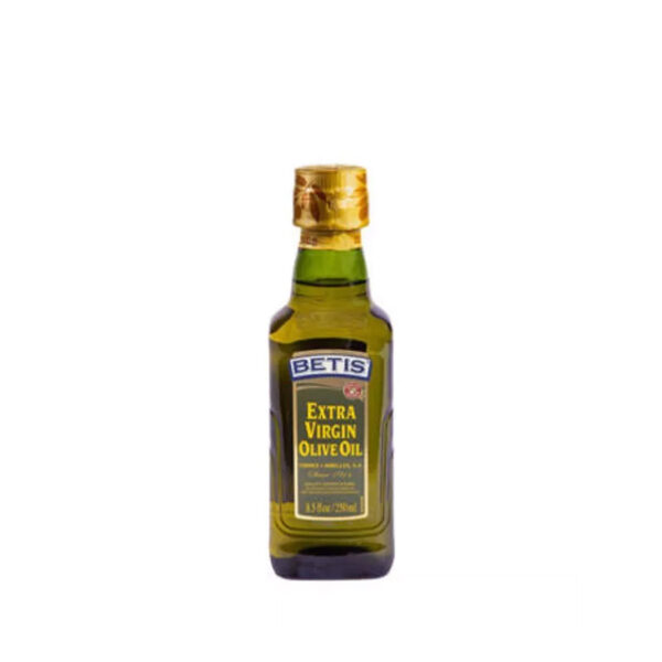 Caja de 24 botellas vidrio de 250 ml de aceite de oliva virgen extra BETIS