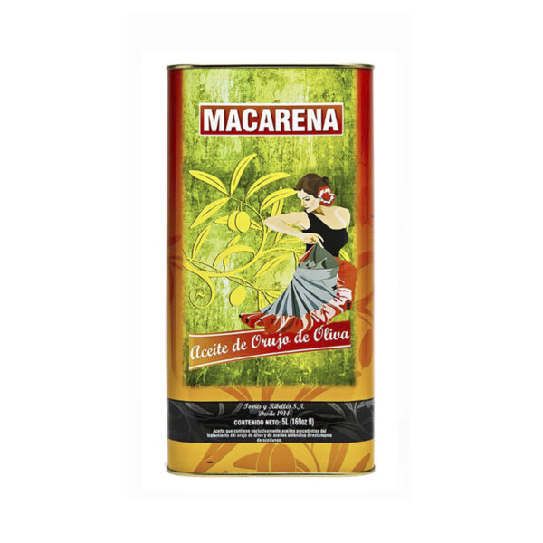 Caja de 4 latas de 5 L de aceite de orujo de oliva MACARENA