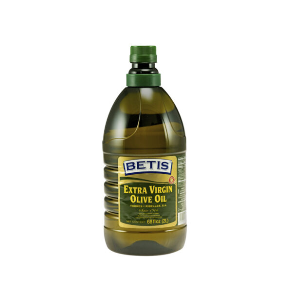 Caja de 6 botellas PET de 2 L de aceite de oliva virgen extra BETIS